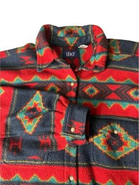 ilio Aztec Men’s Fleece Button Down Shirt